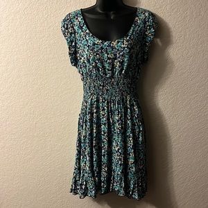 American Rag  Smocked Waist Floral Dress Size Large